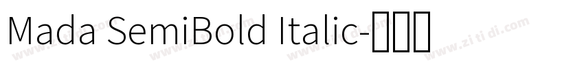Mada SemiBold Italic字体转换